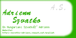 adrienn szvatko business card